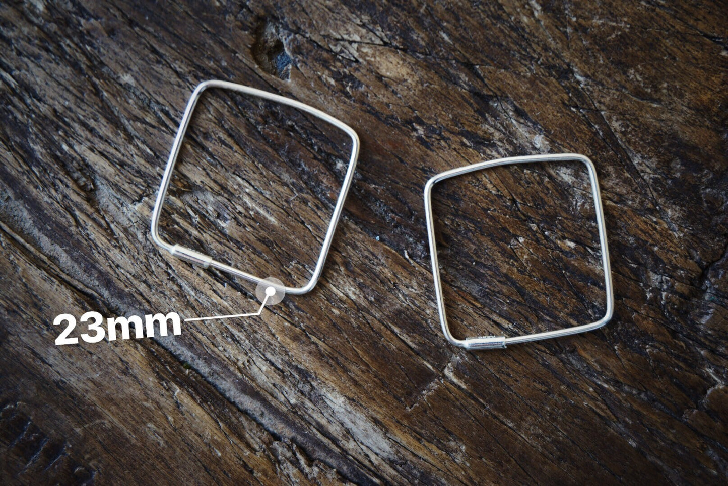 Sterling silver Square hoops/Gold square hoop earrings/14k gold plated over sterling silver/geometric earrings/square earrings
