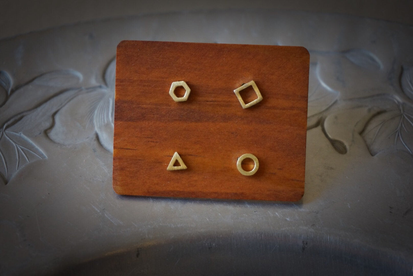 silver single stud/mix and match stud earring set/triangle studs/hexagon studs/square studs/circle studs/gold plated studs/asymmetrical stud
