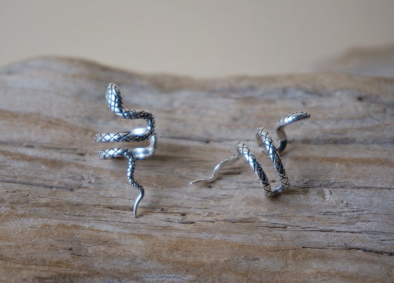 sterling silver Snake Ear cuff/ear cuffs earrings/snake ear wrap/silver ear clip/Snake earrings