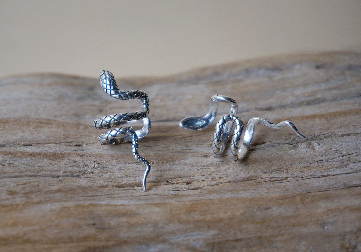 sterling silver Snake Ear cuff/ear cuffs earrings/snake ear wrap/silver ear clip/Snake earrings