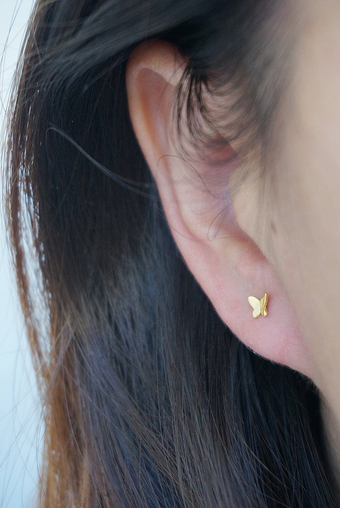 Sterling silver Tiny Butterfly stud earrings/gold butterfly stud earrings/minimalist stud earrings/butterfly earrings