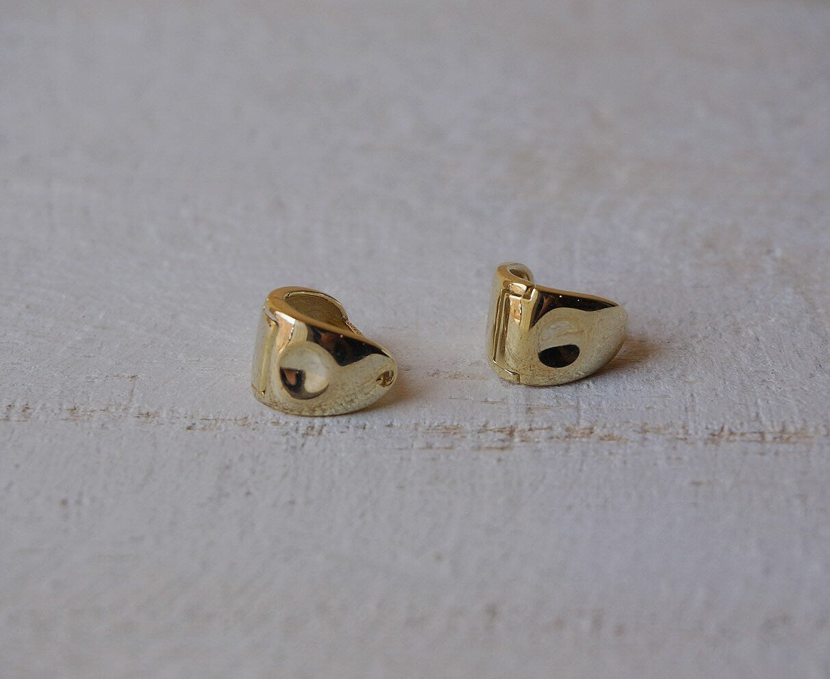 Sterling silver chunky Ear jacket/gold Geometric Earrings/Tiny Huggie Earrings/Minimalist Earrings/Gold Ear Jackets