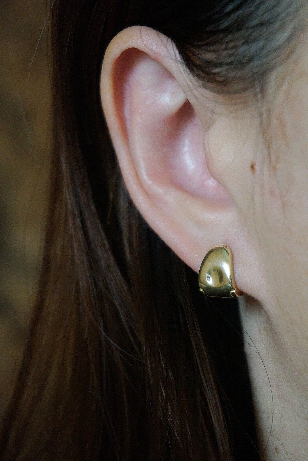 Sterling silver chunky Ear jacket/gold Geometric Earrings/Tiny Huggie Earrings/Minimalist Earrings/Gold Ear Jackets